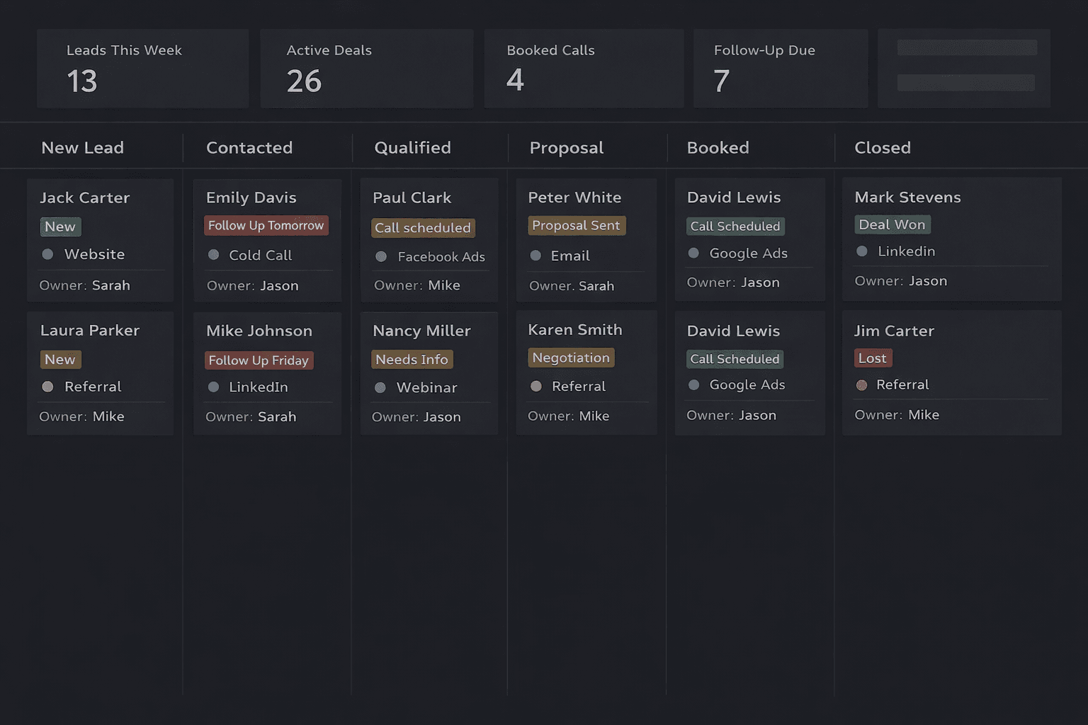 Building a smarter growth system with CRM, follow-up, and performance visibility — screenshot 1